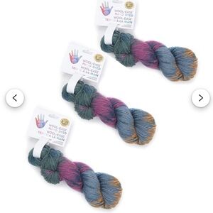 Lion Brand Hand Dyed Yarns Wool Ease Yarn Color Milky Way bundle of 3‎